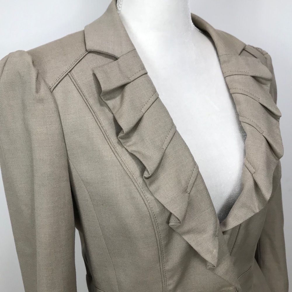 White House Black Market Tan Jacket Blazer Size 8 - Picture 3 of 10